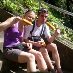 Maiskolben Essen am Wat Doi Suthep