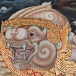 Malereien mit Blattgold im Wat Phra Kaew