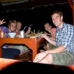 Die Tauchcrew im Fischrestaurant -für uns gab's Jack-Fish-