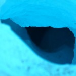 Das Gletscherloch im Closeup.