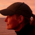 Nicole beim Sonnenuntergang