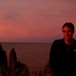 Philipp beim Sonnenuntergang