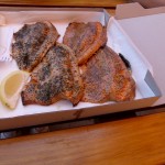 20 Minuten nach dem Fang hatten wir die Beiden Lachse aufm Tisch.