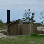 Die Toiletten und Duschen auf dem Campingplatz in Uretiti.